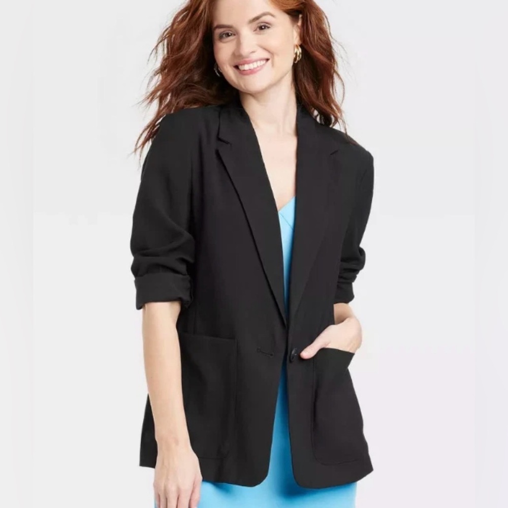 NWT Women’s A New Day Relaxed Fit Essential Blazer Black S, Business Casual
